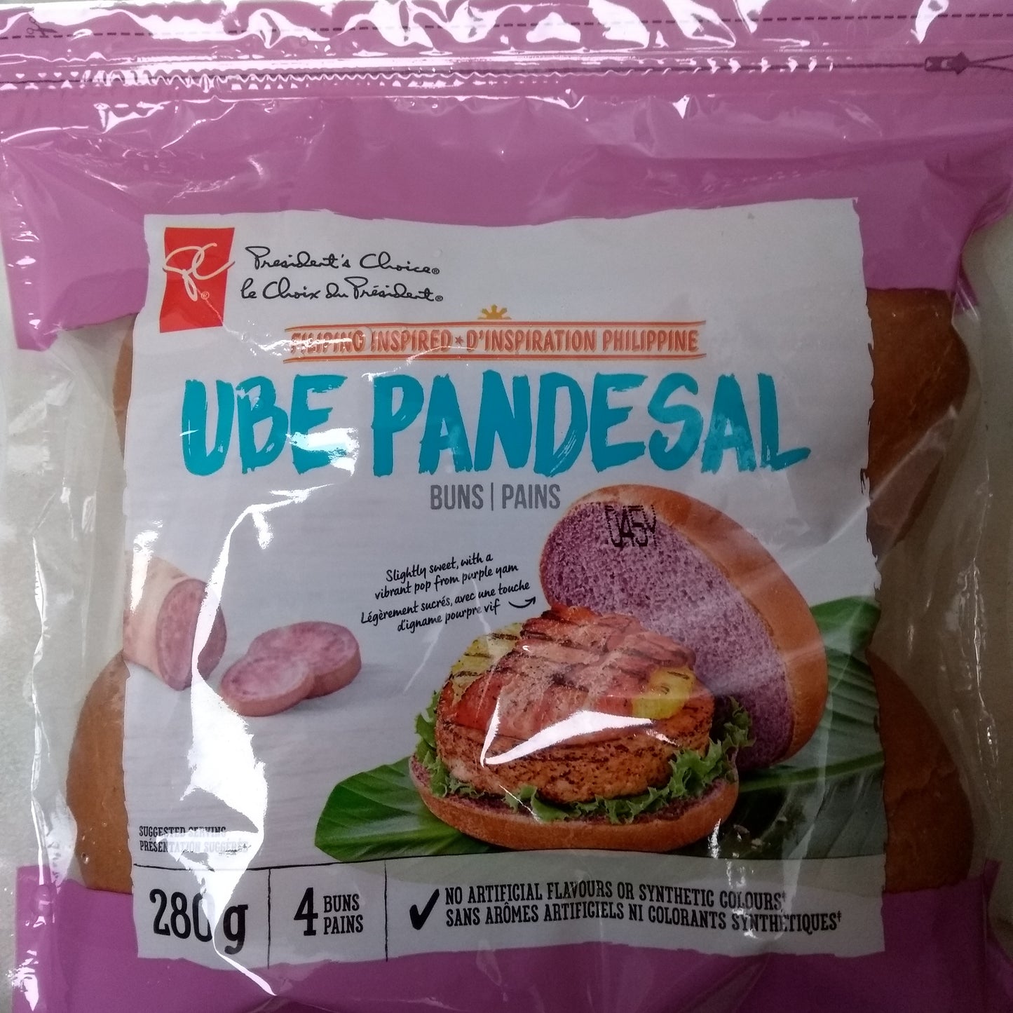 PC Ube Pandesal Buns - 4 pack