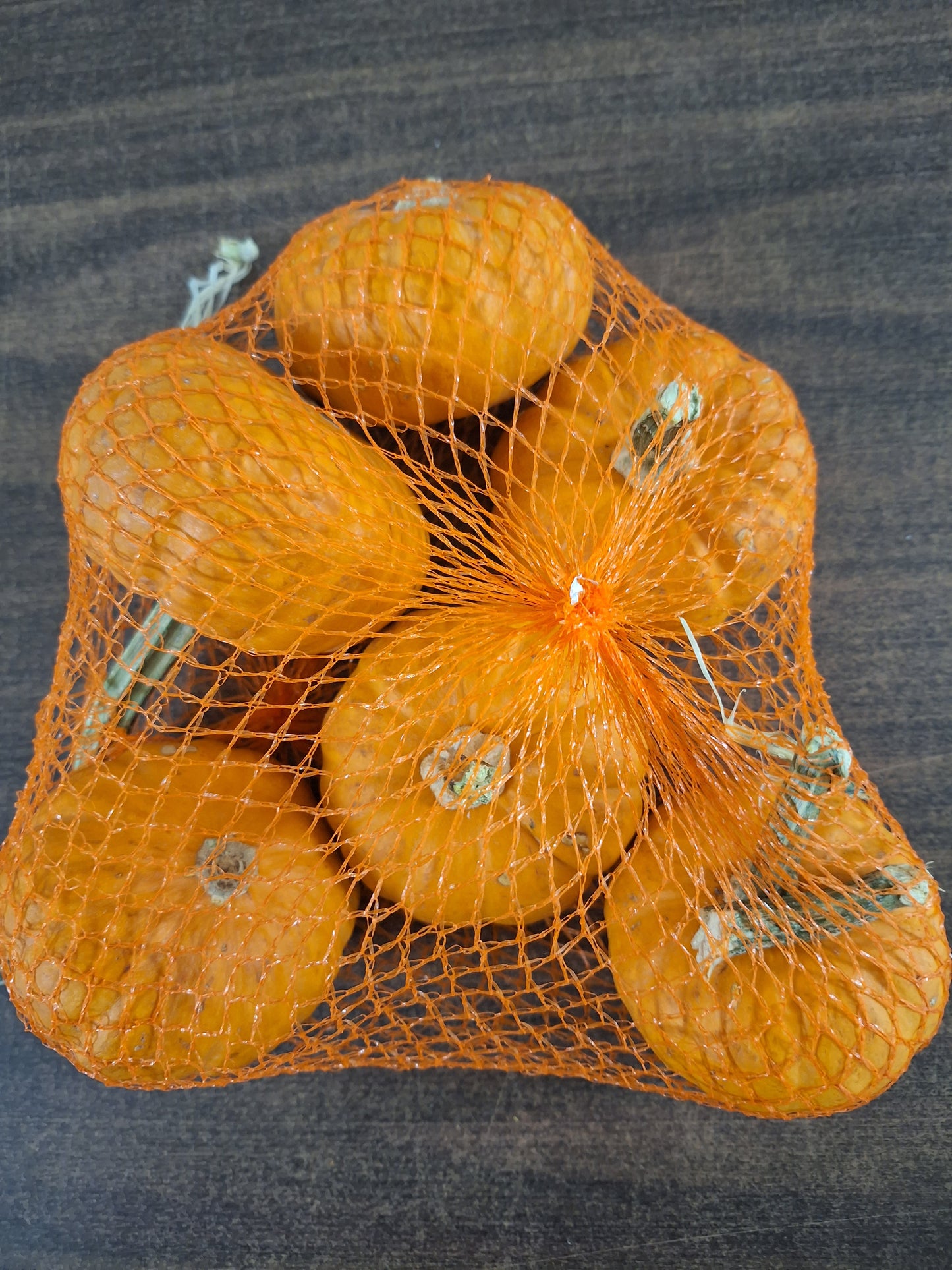 Bag of mini pumpkins