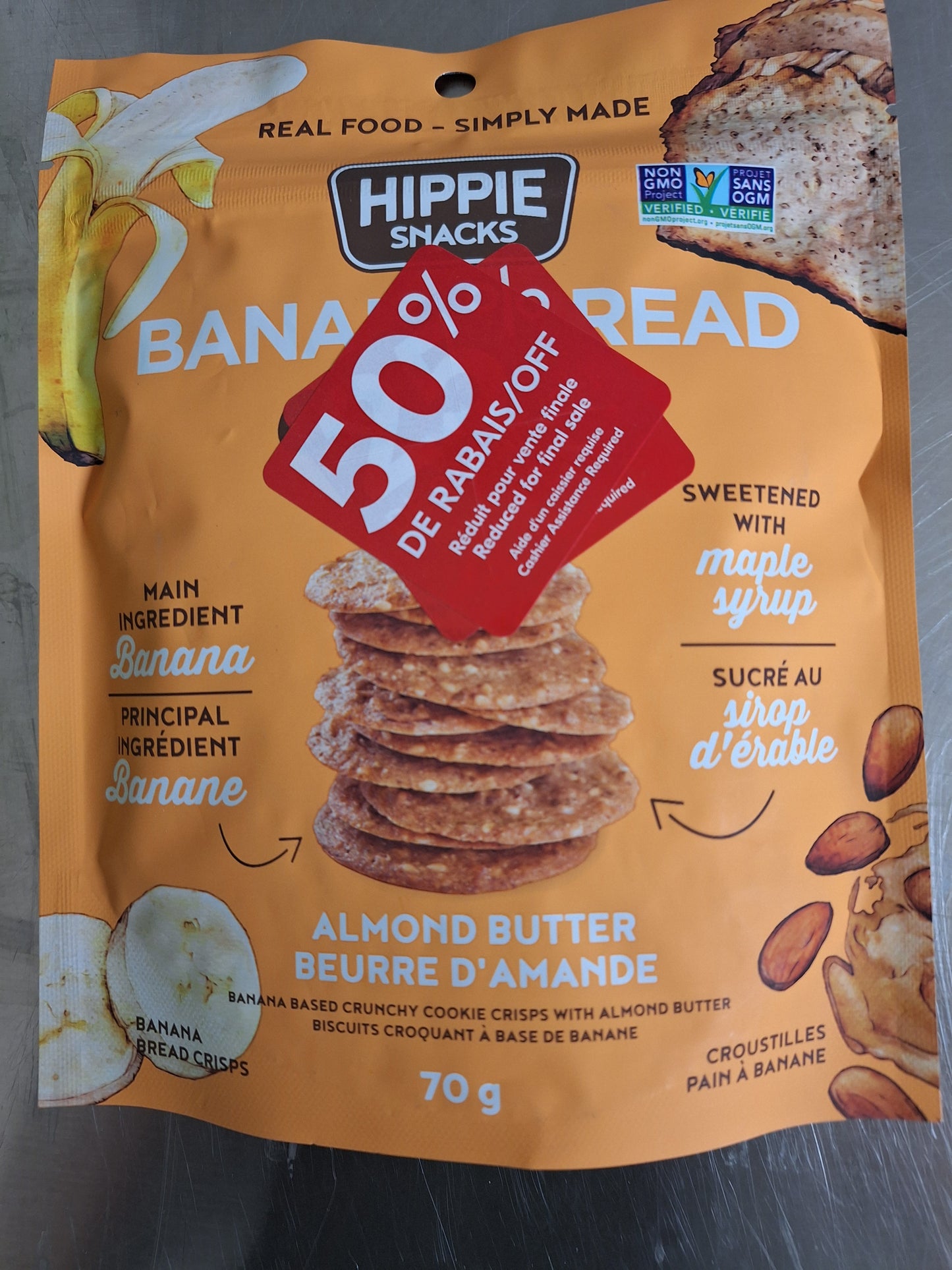 Banana bread crisps
