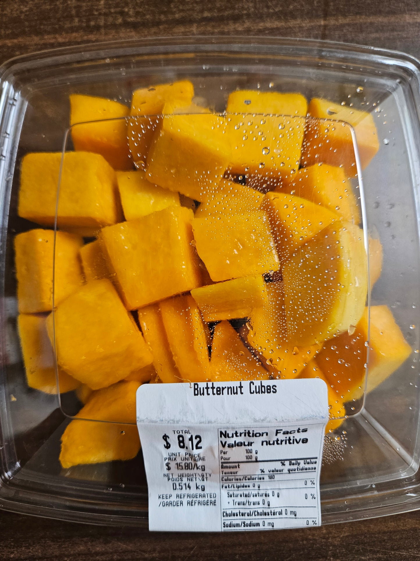 Butternut Squash Cubed