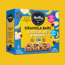 Healthy Crunch Granola Bars - Chocolate Banana- one box per order of ANY snack bars we have