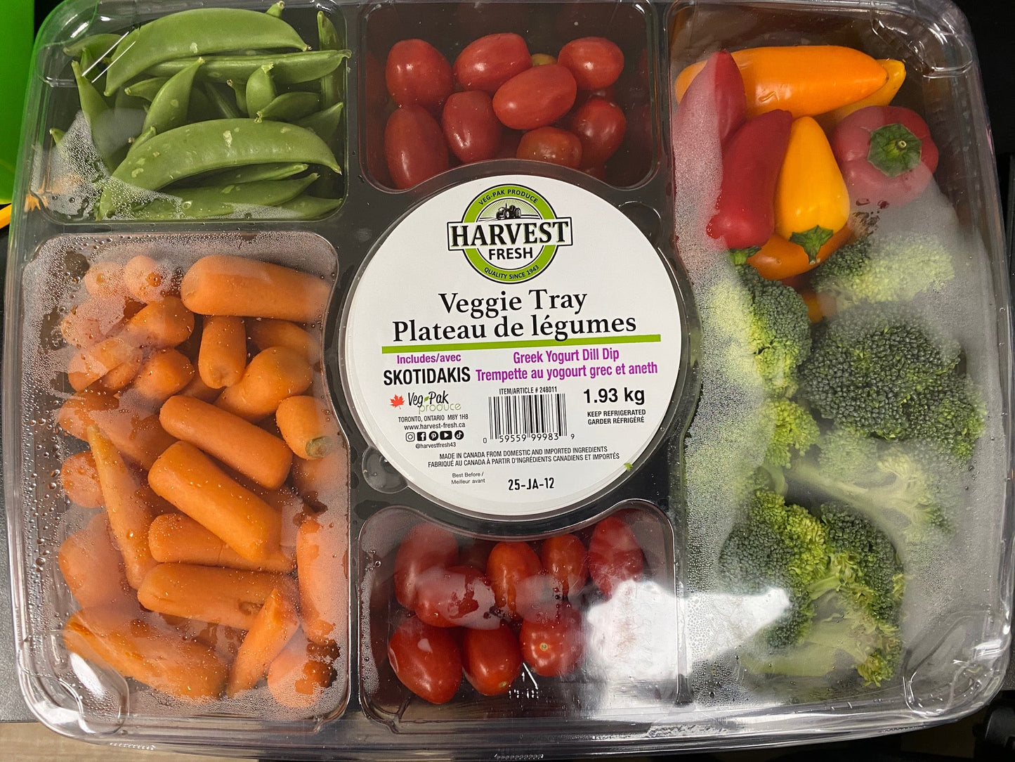 Harvest Fresh Veggie Tray with Dill Dip