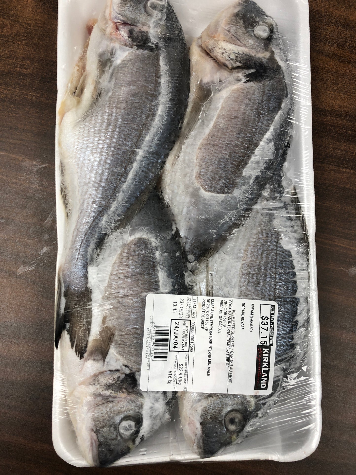 Bream (farmed) large pckg