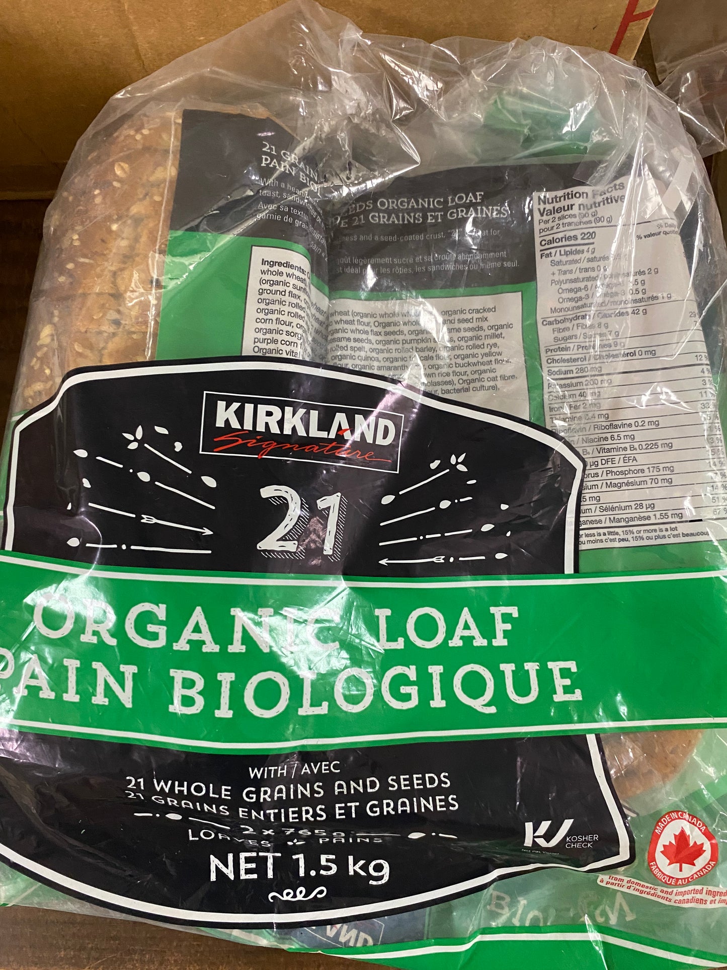 Two loaf bagged bread