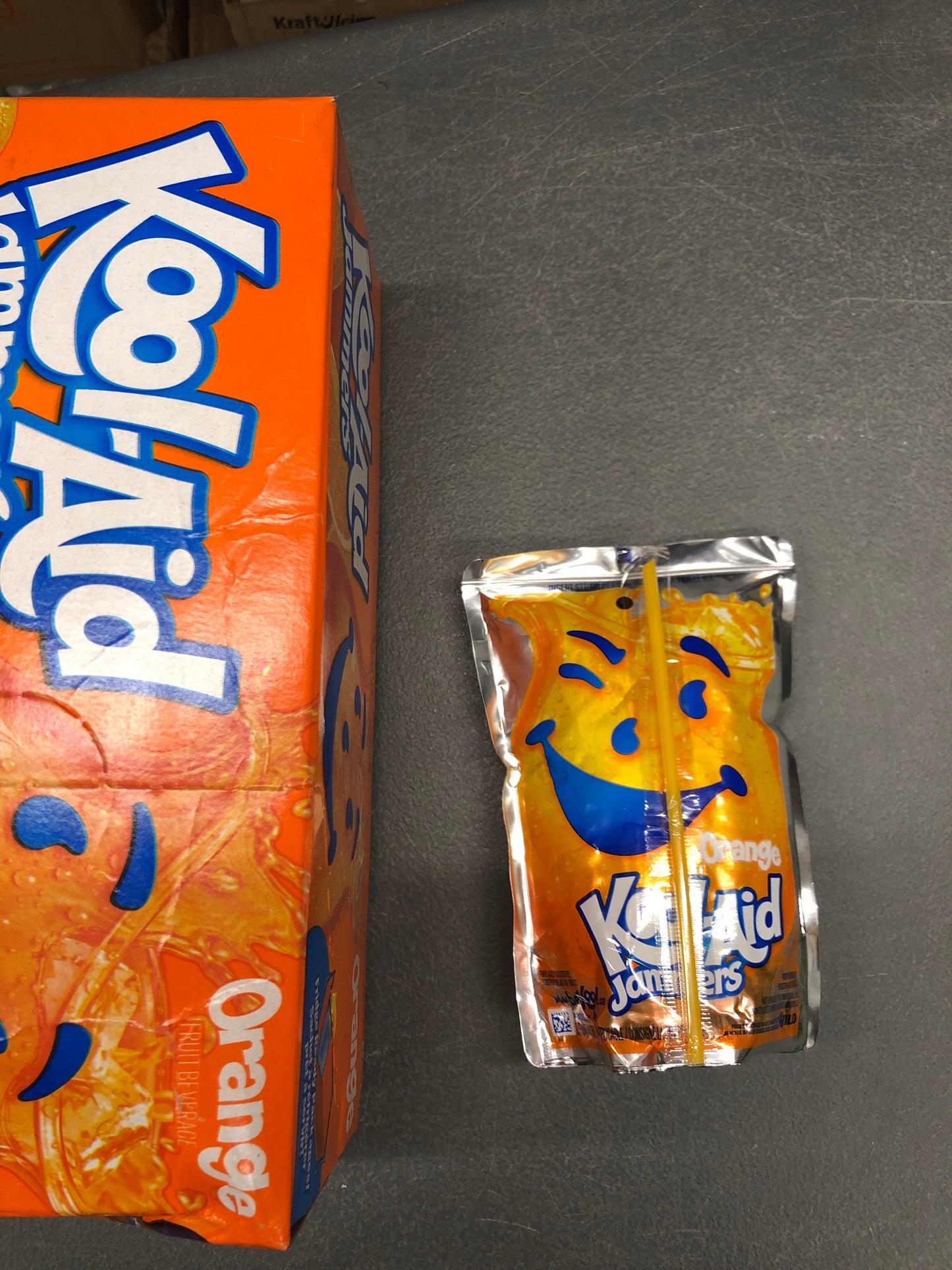 Cool-aid jammers orange flavoured pouches