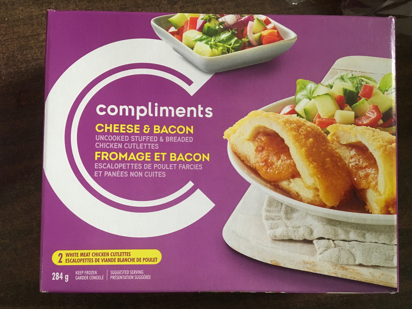 Compliments Cheese & Bacon uncooked chicken cutlets