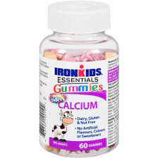 Ironkids essentials, gummies calcium supplements for children 2+