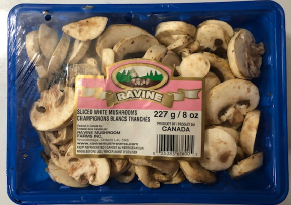 Sliced White Mushrooms