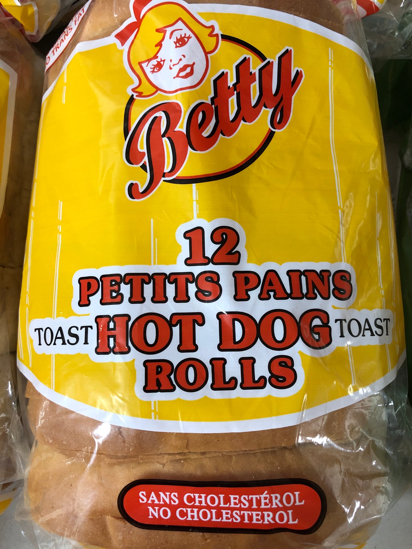 Betty hot dog rolls