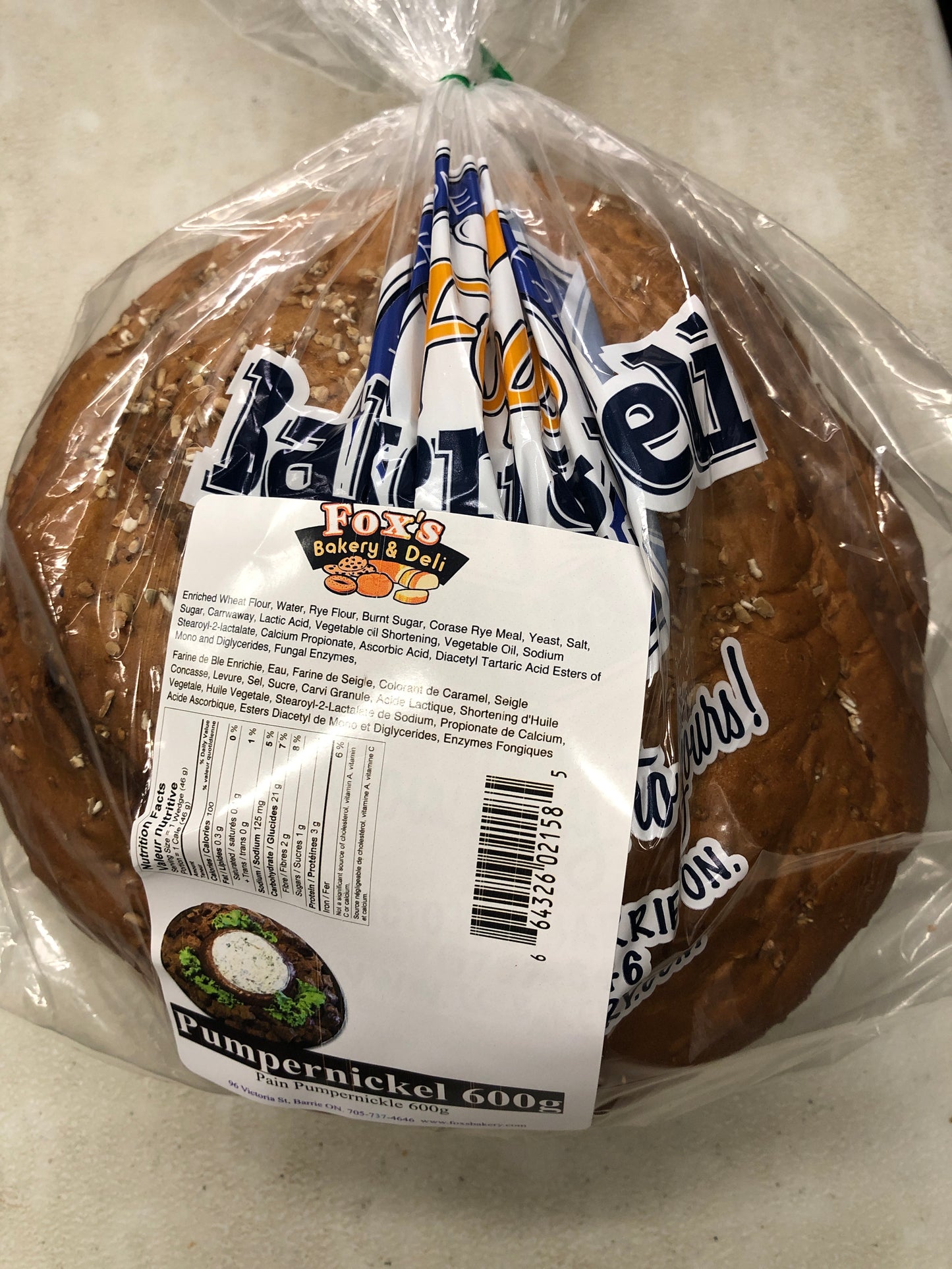 Pumpernickel bread 600g