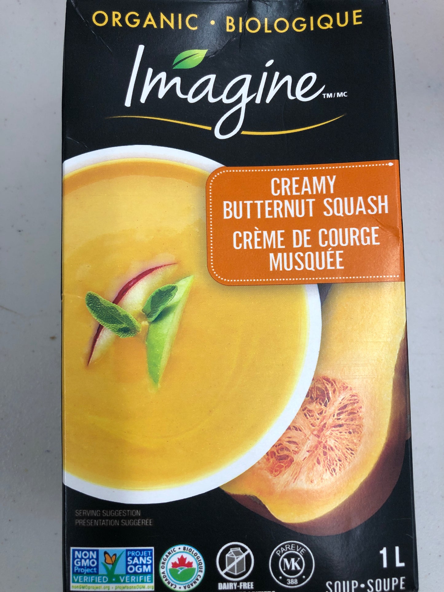 Creamy butternut squash soup