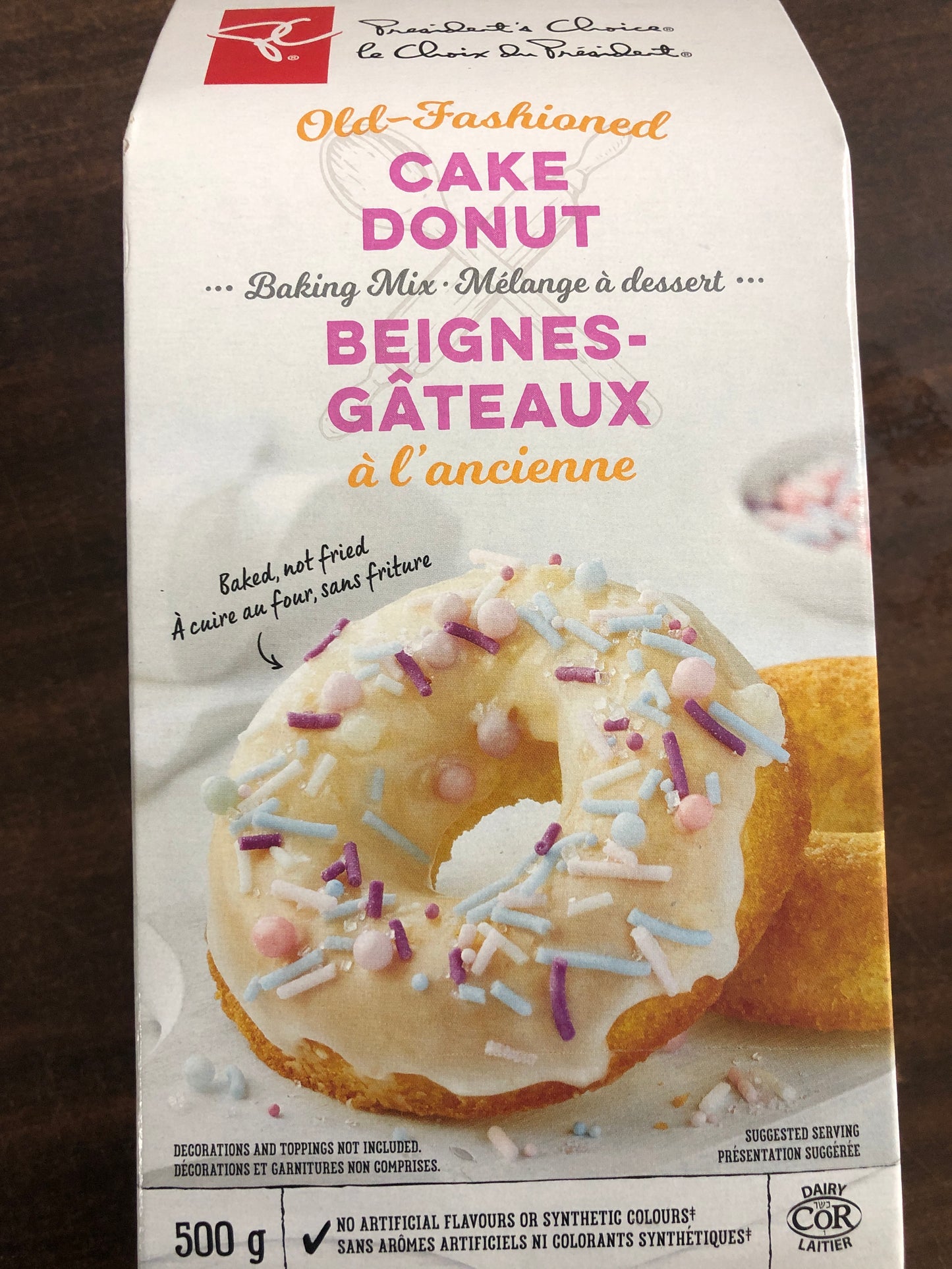 Old fashioned cake donut baking mix