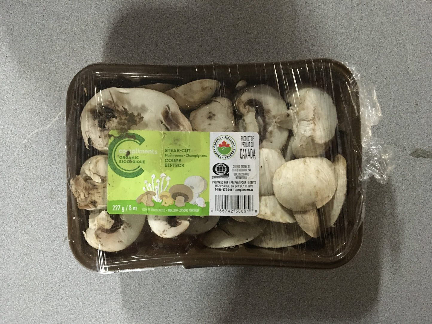 Sliced White Mushrooms