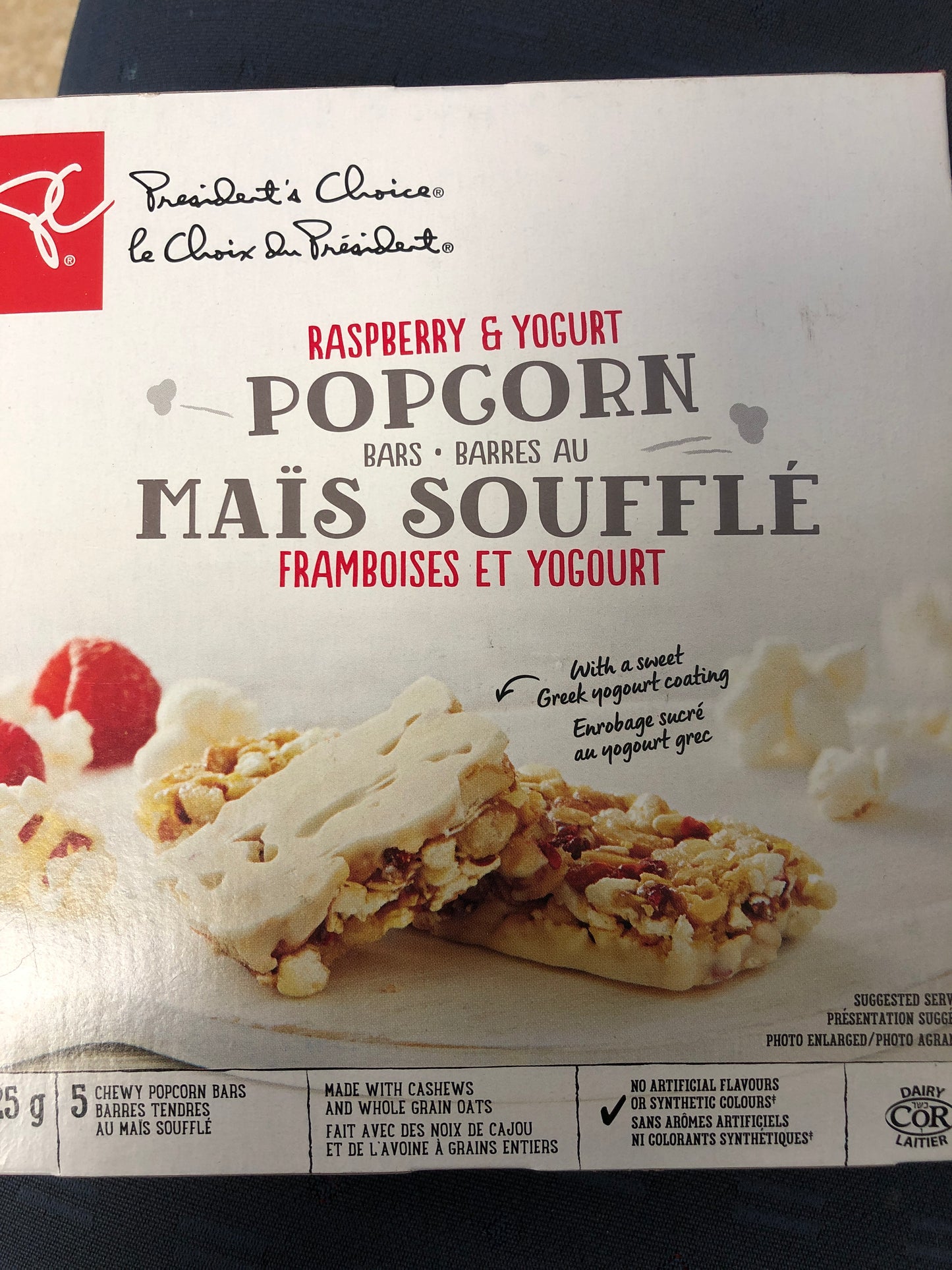 PC popcorn bars