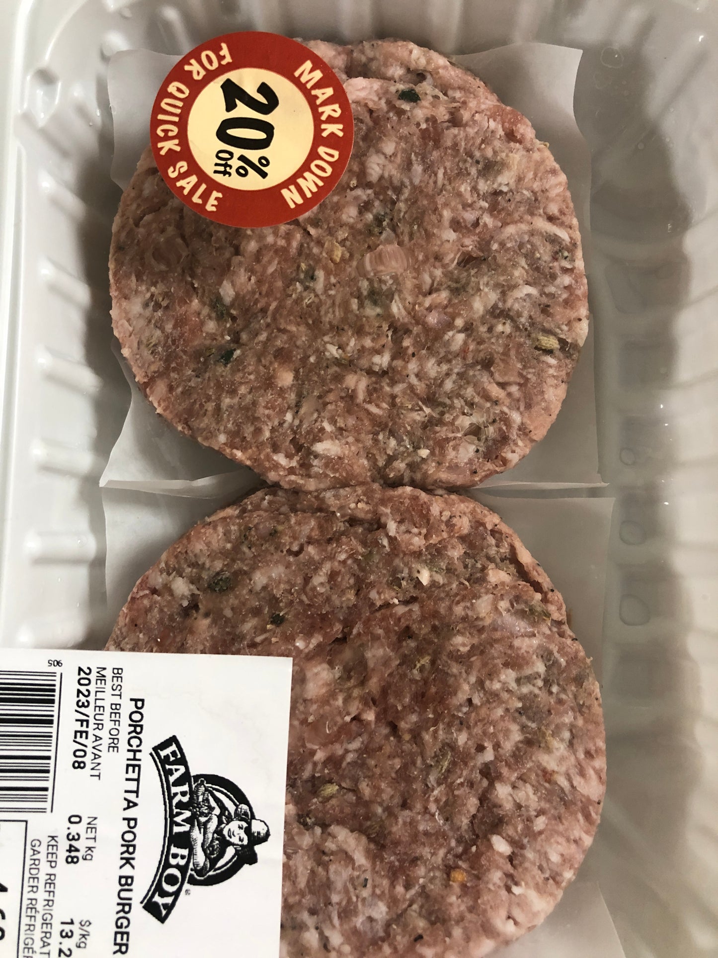Porchetta pork burger