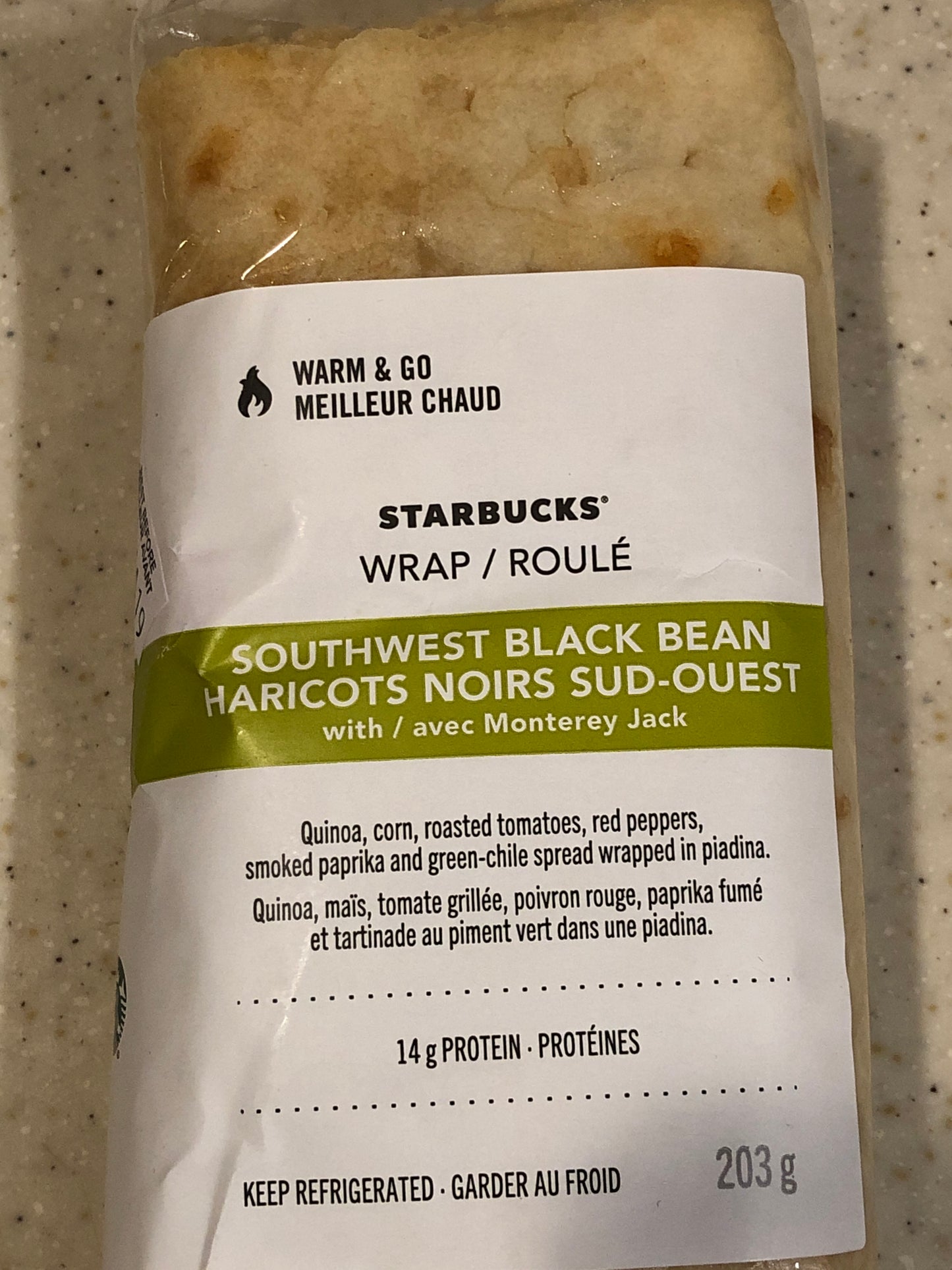 Black bean wrap with cheese