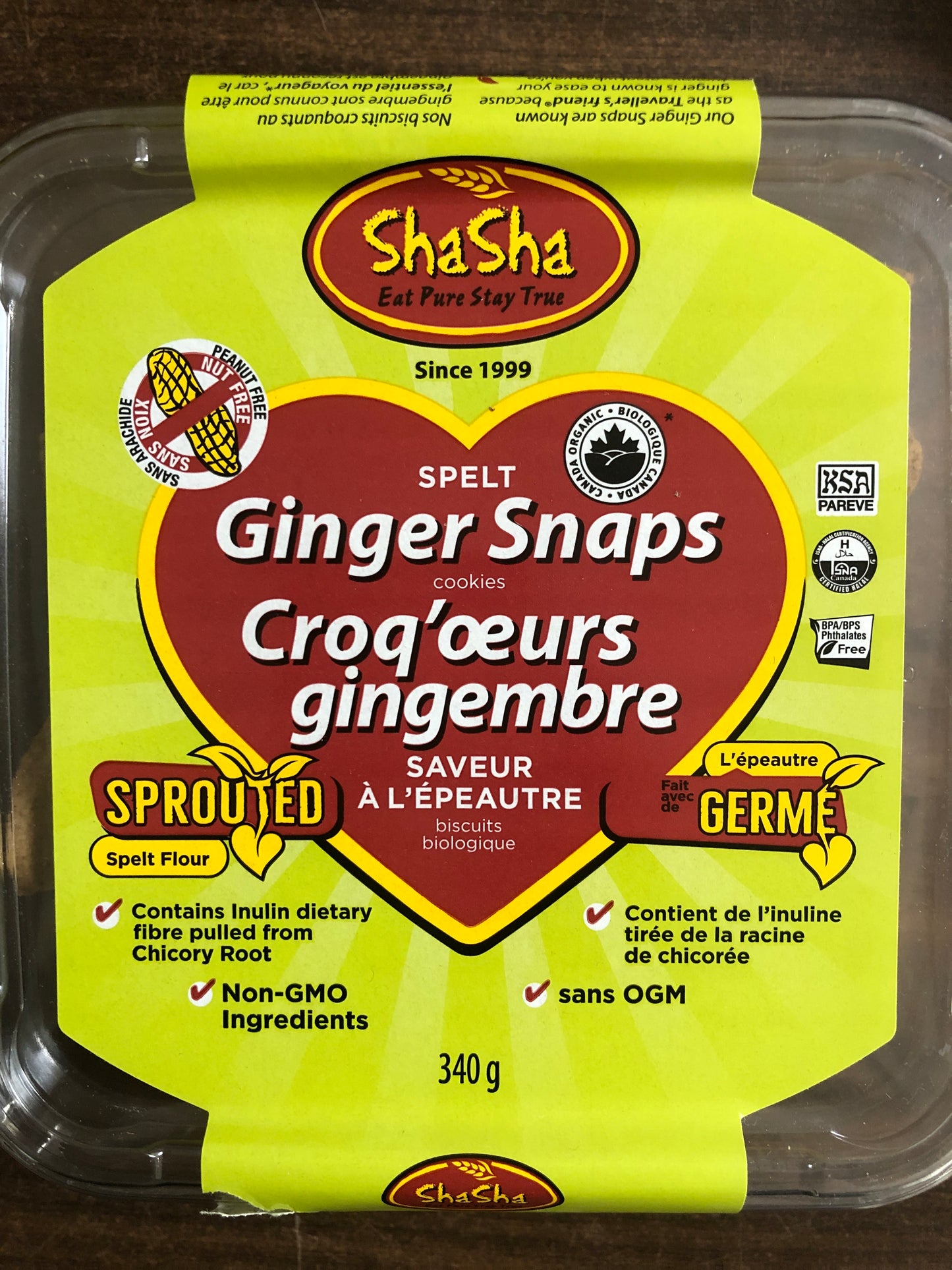 Spelt ginger snap cookies