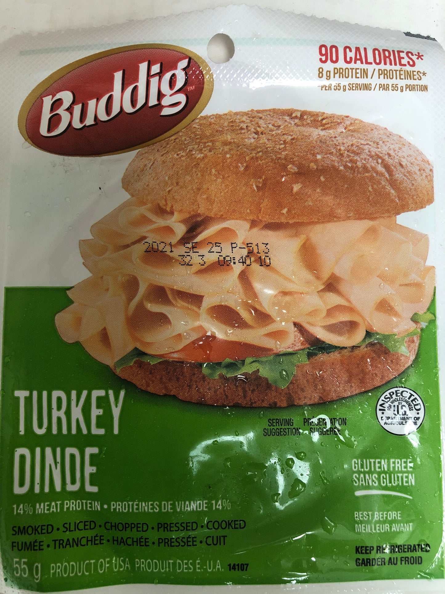 Sliced turkey 55g