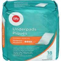 Life brand underpads, one size