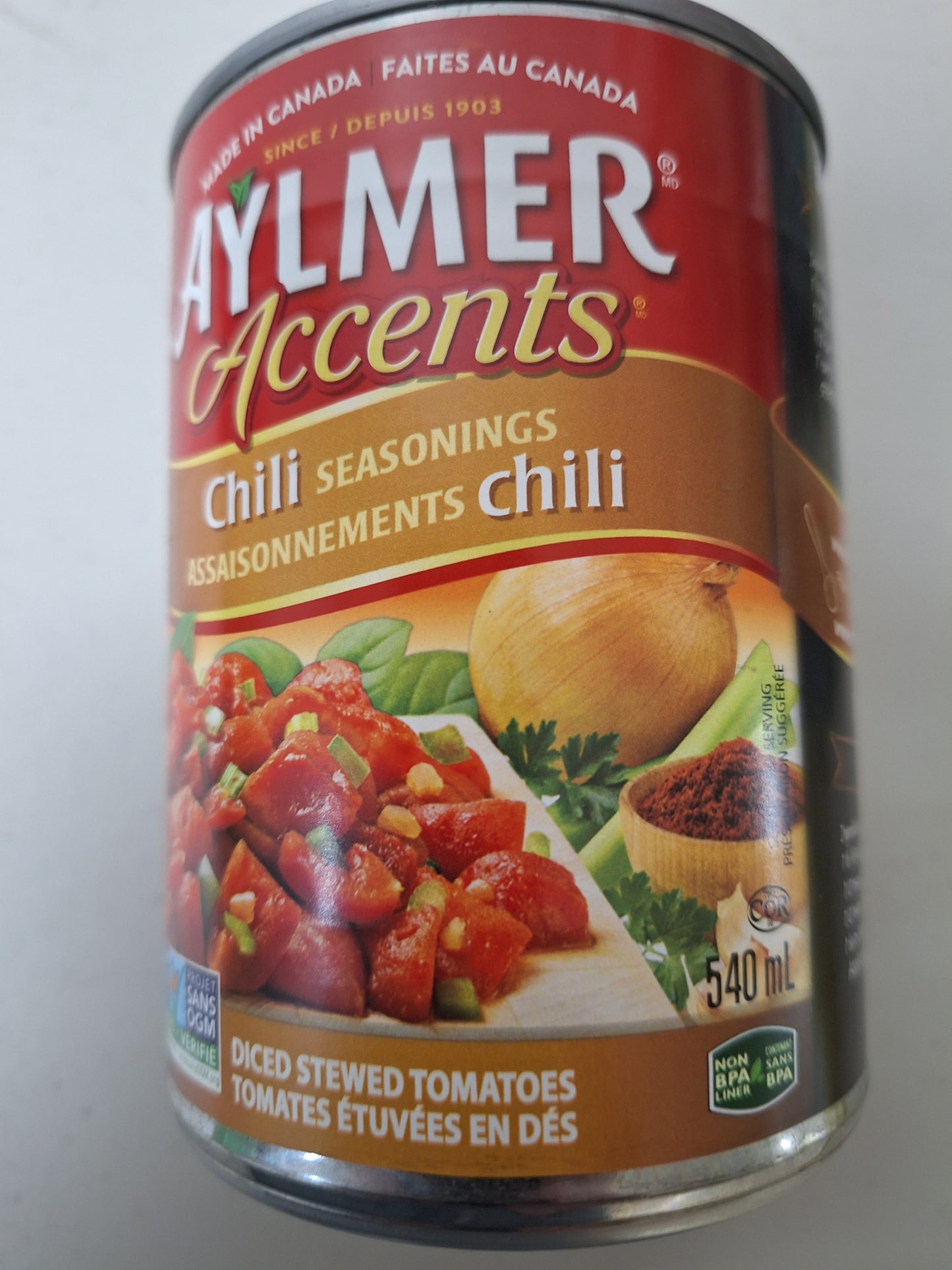 Aylmer seasonings diced tomatoes