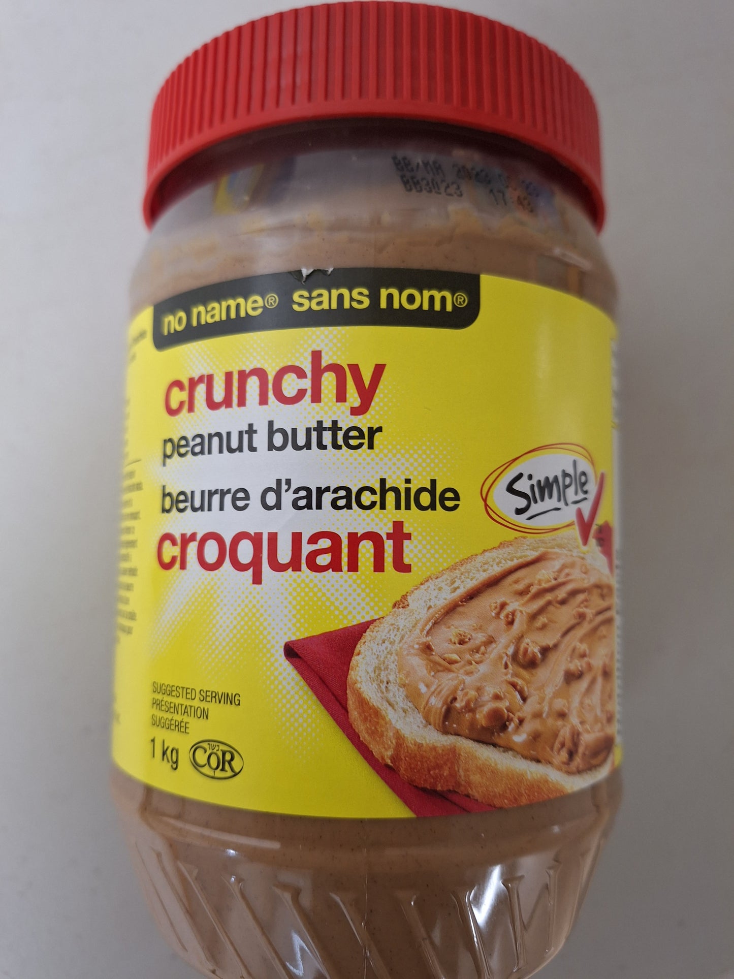 No Name Crunchy Peanut Butter 1kg
