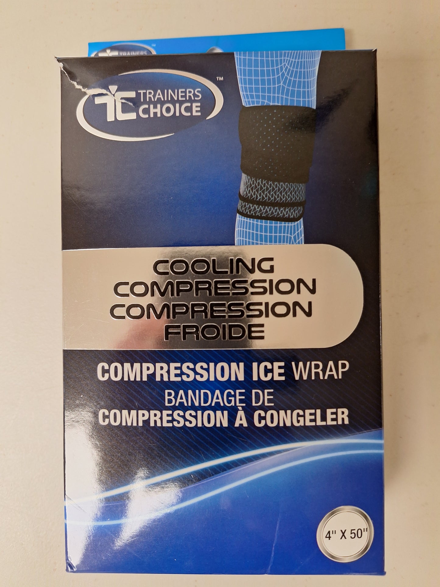 Cooling compression ice wrap