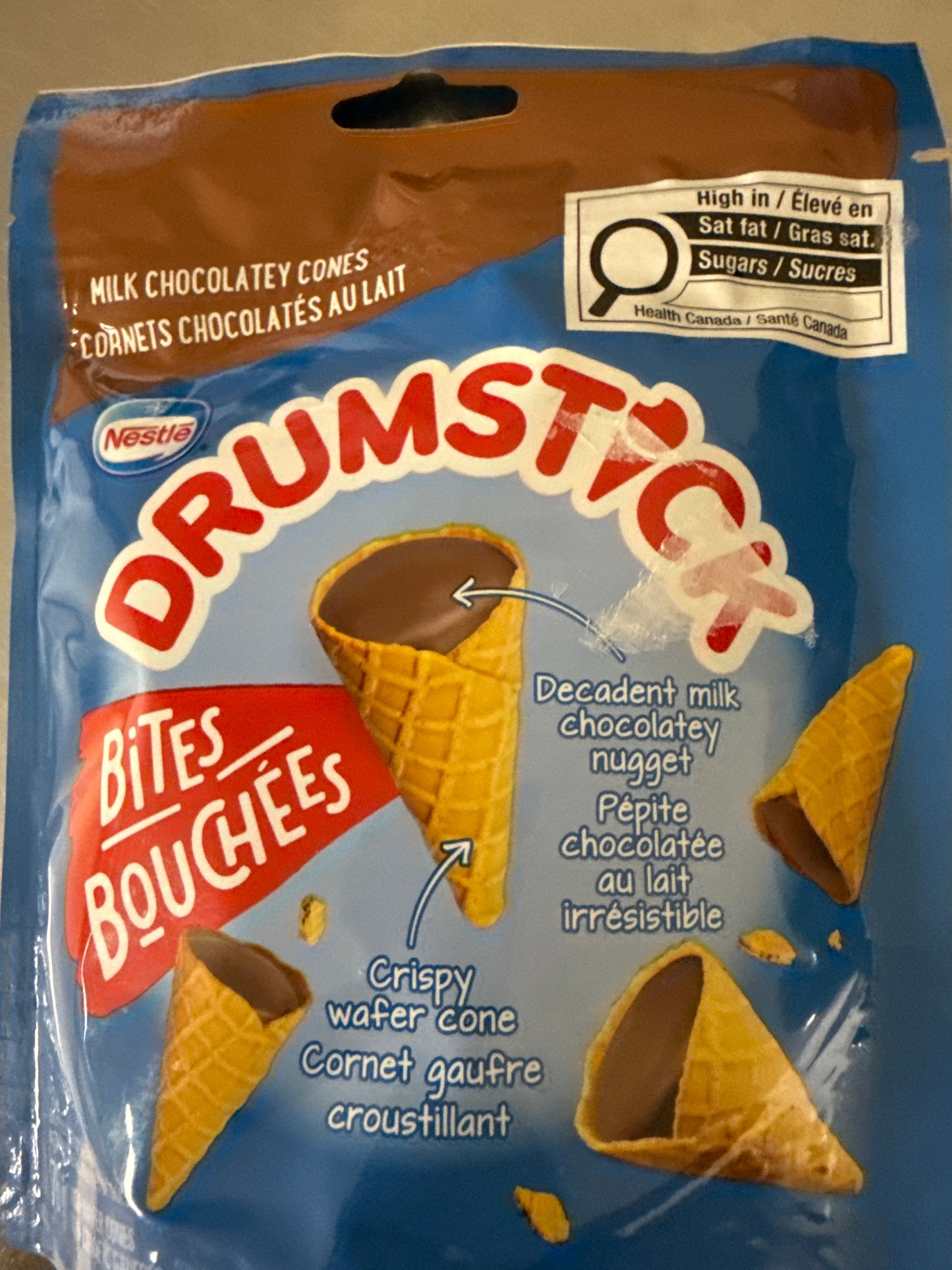 Drumstick milk chocolatey cones