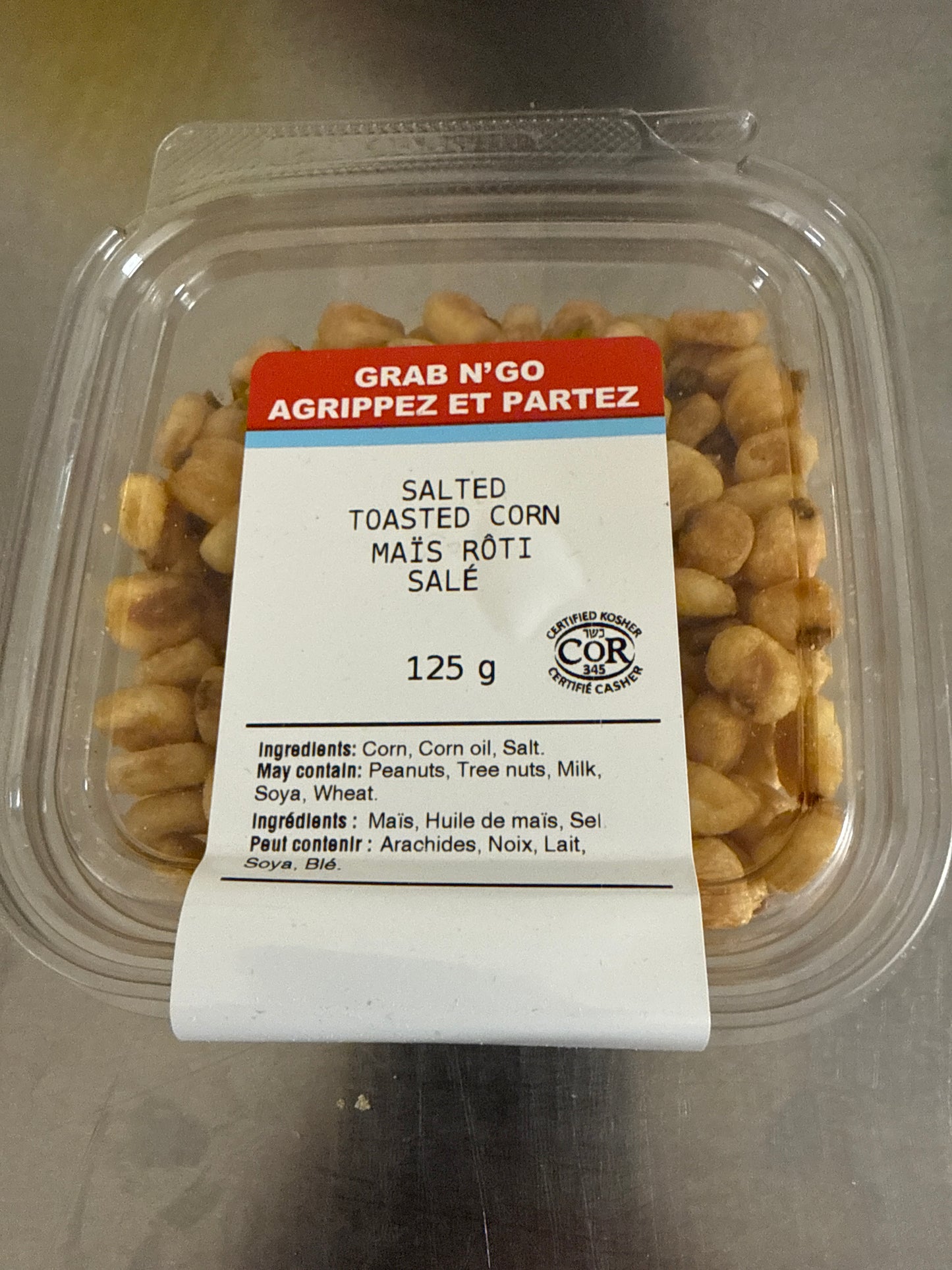 Salted toasted corn snack
