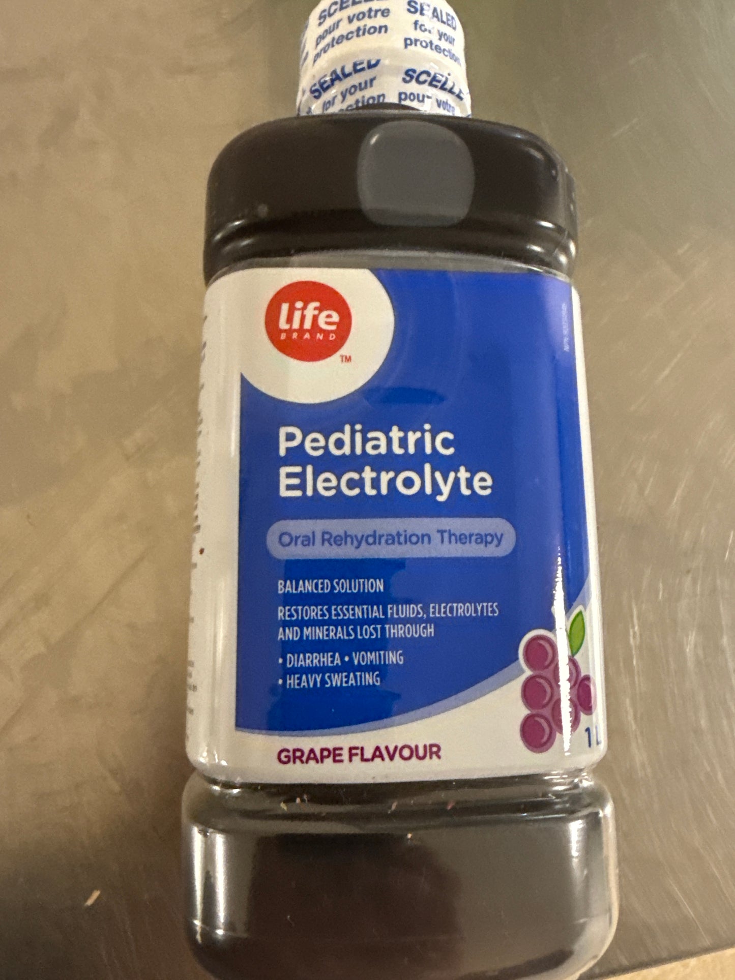 Pediatric electrolyte grape flavour-1L