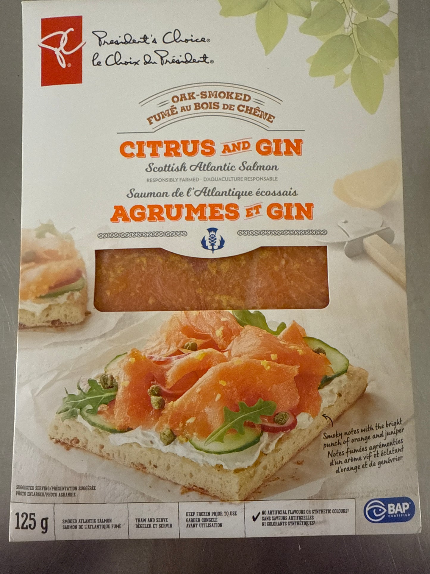 Smoked salmon Citrus and Gin - 125g