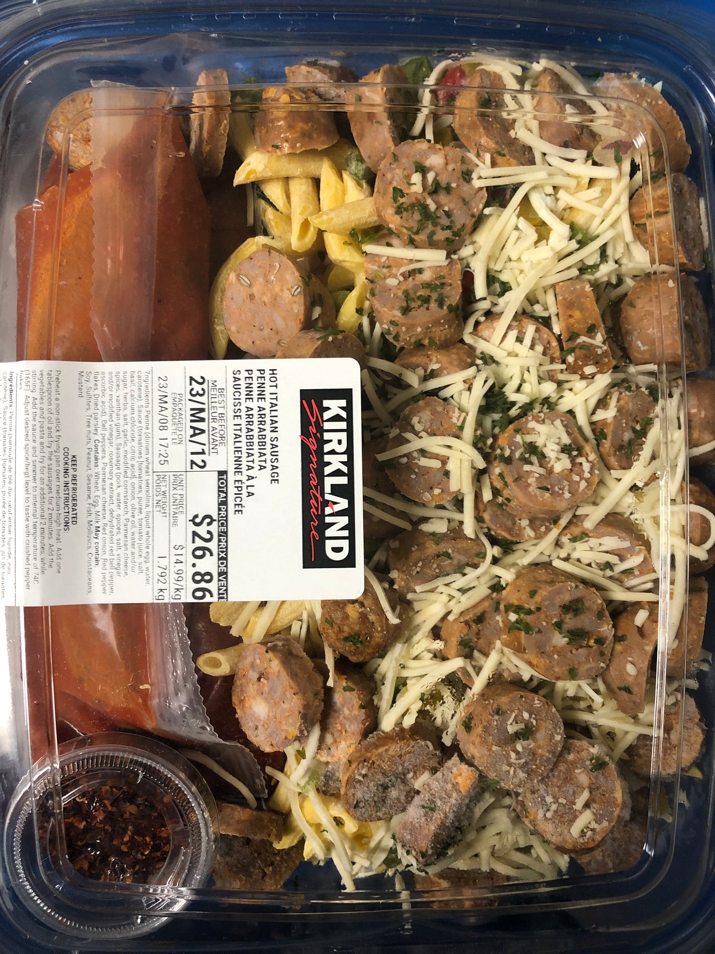 Hot Italian Sausage Penne Arrabbiata