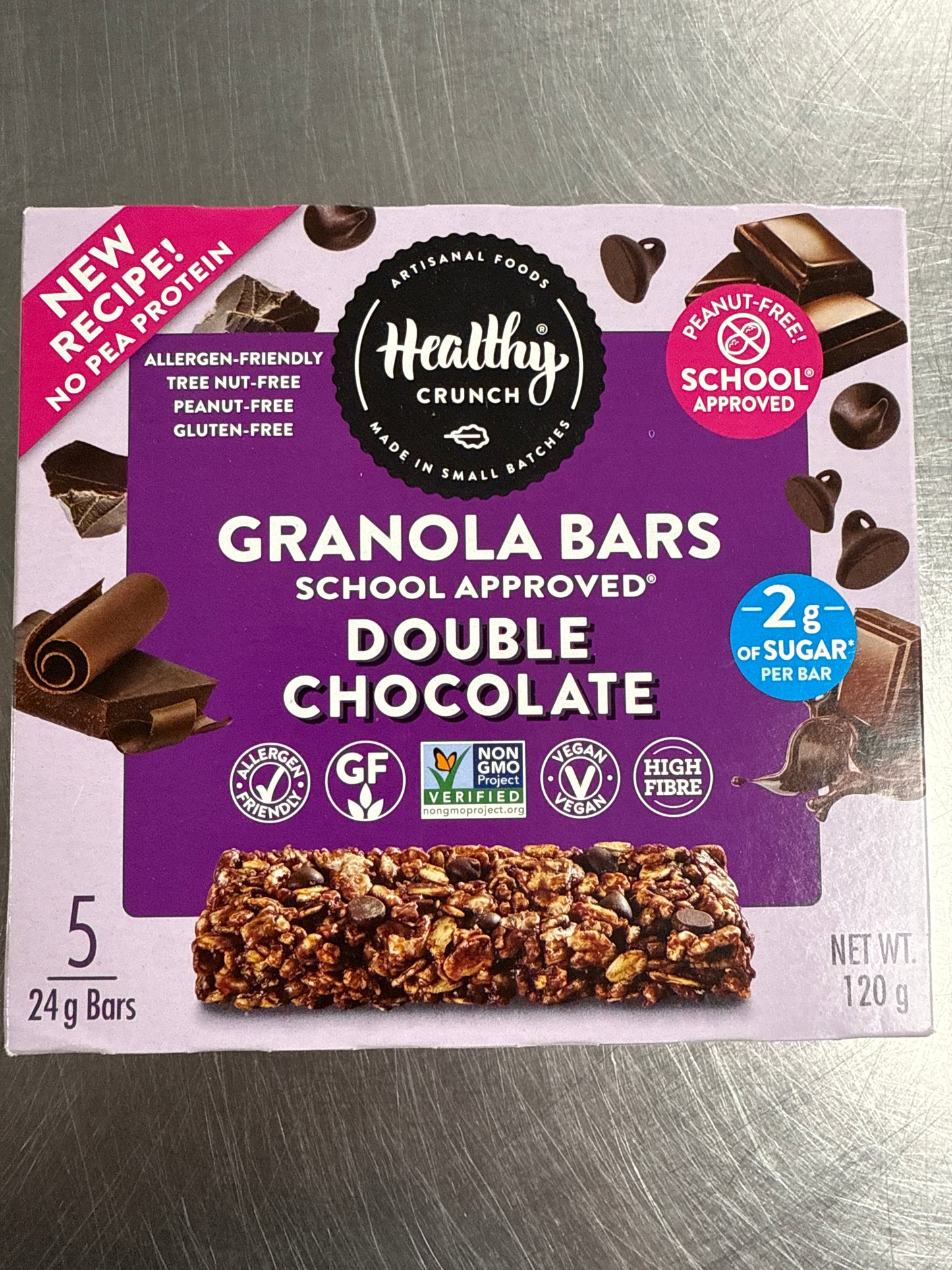 Healthy Crunch Granola Bars - Double Chocolate- one box per order of ANY snack bars we have