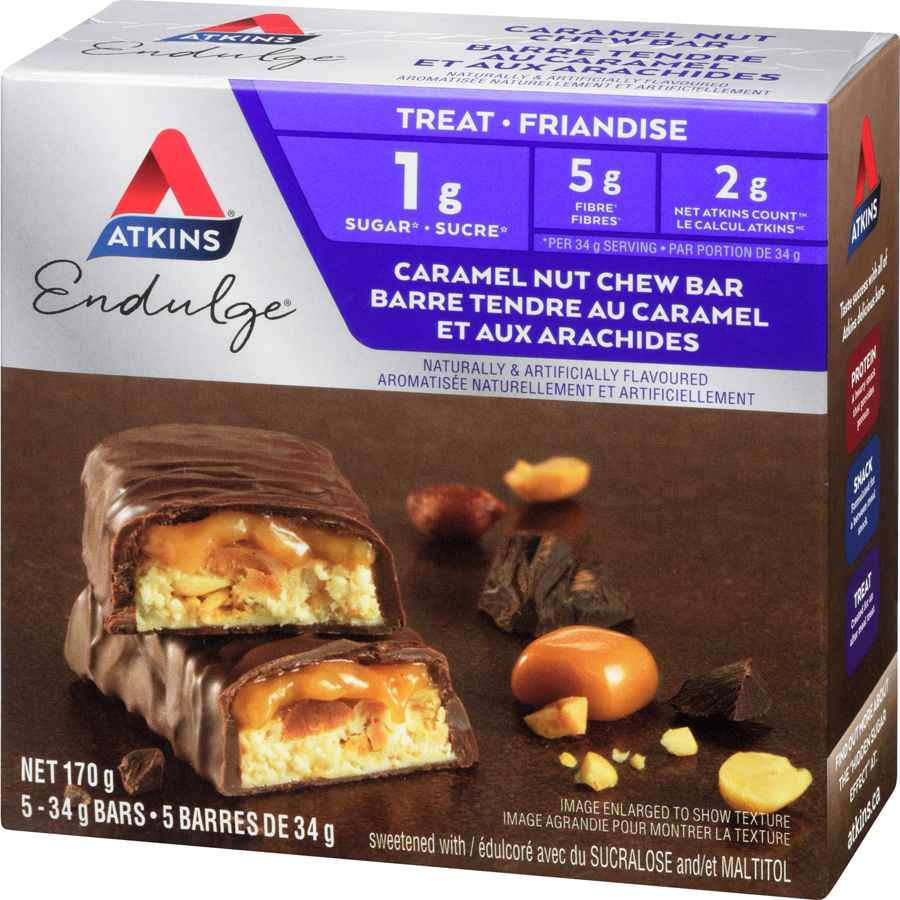 Atkins Endulge caramel nut chew bar pack of 5
