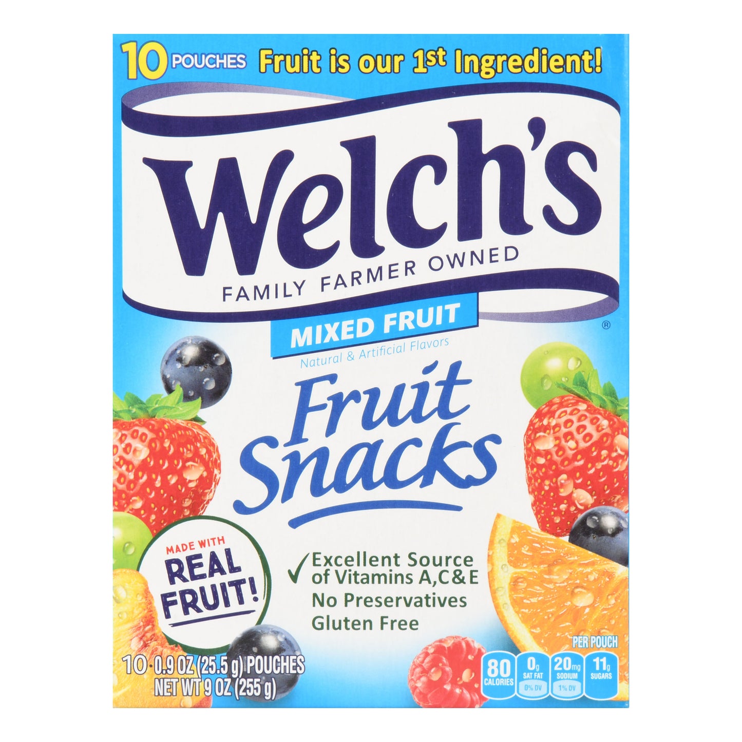 Welch’s Fruit Snacks 10 pouches box