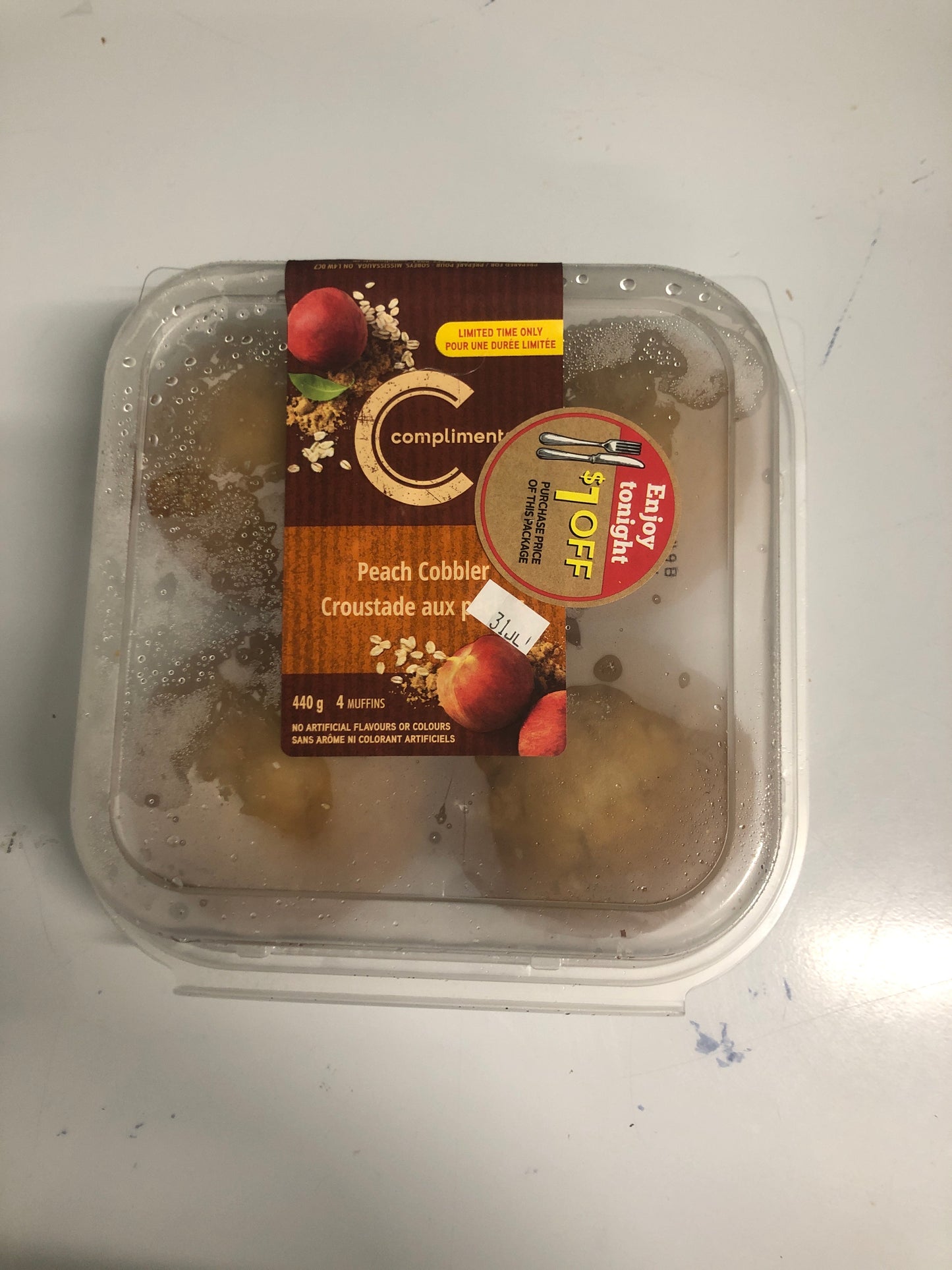 Peach Cobbler Muffins