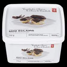 Mini Eclairs topped with dark chocolate, 710g