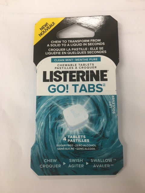 Listerine Go! Tabs - 4 tablets per pack