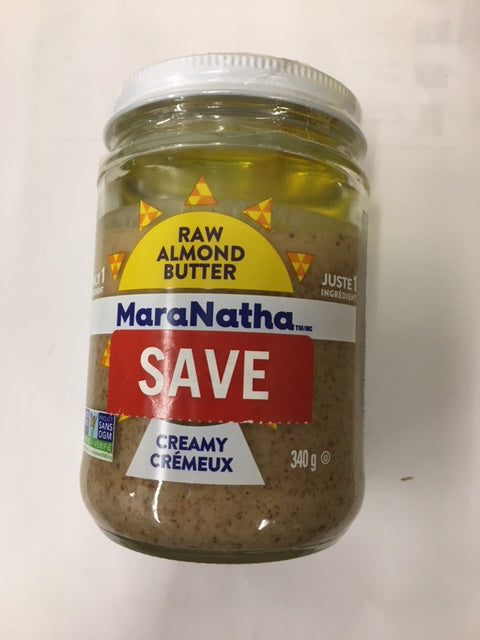 MaraNatha Raw Almond Butter - 340 g