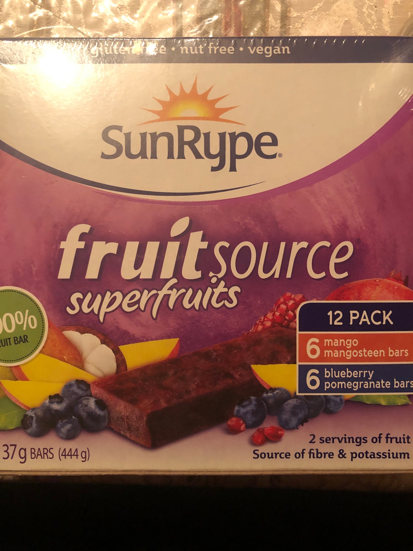 SunRype Fruit Source Single Bars Assorted- one box per order of ANY snack bars we have