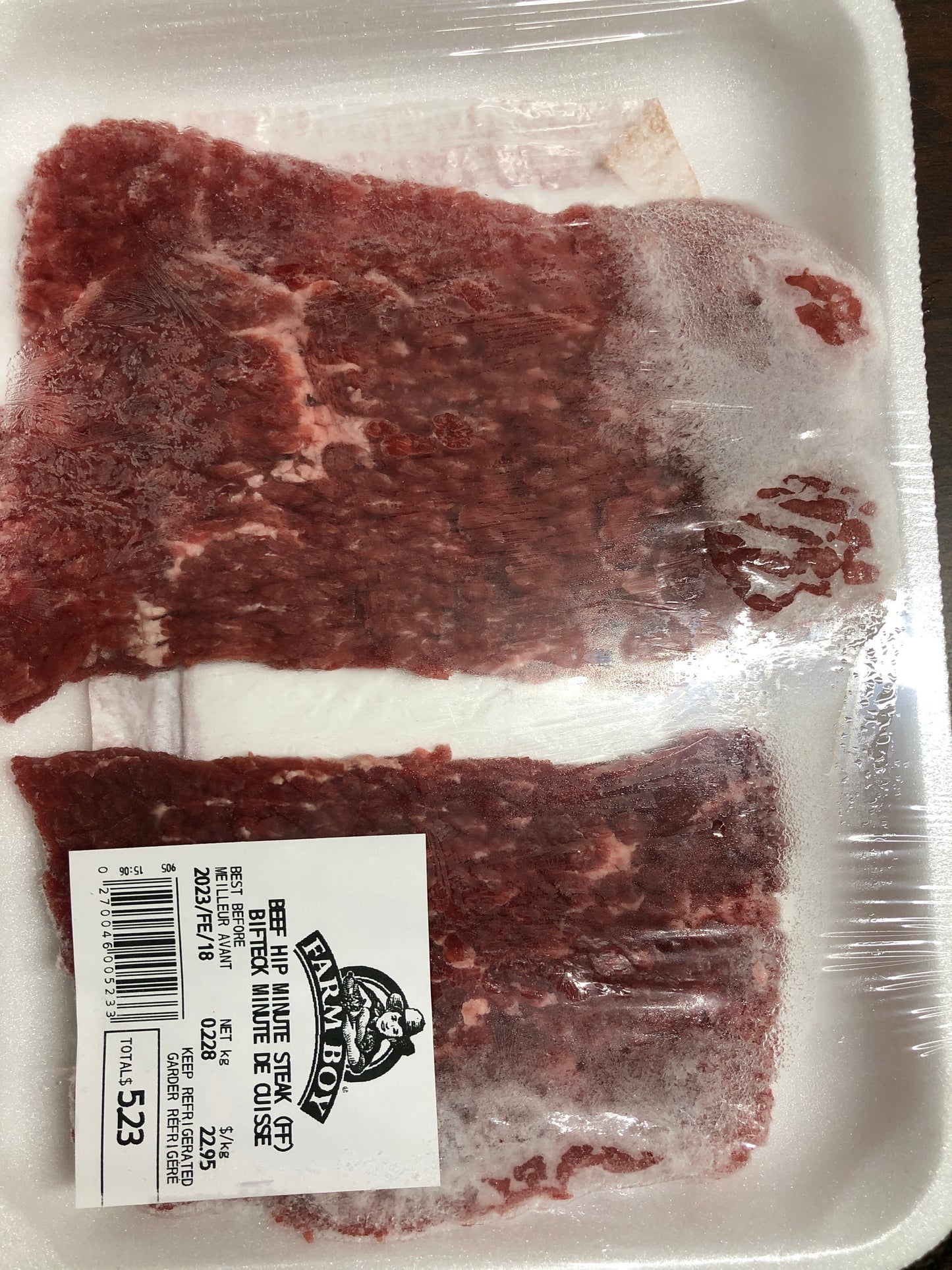 Frozen Beef - limit one meat item per household of any type of meat