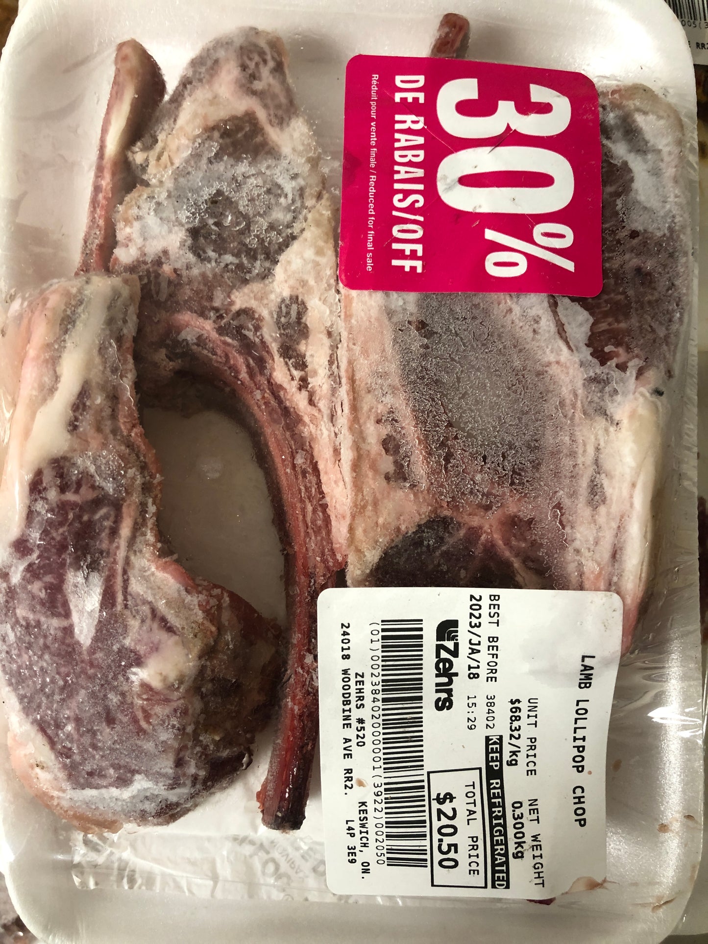 Frozen Lamb