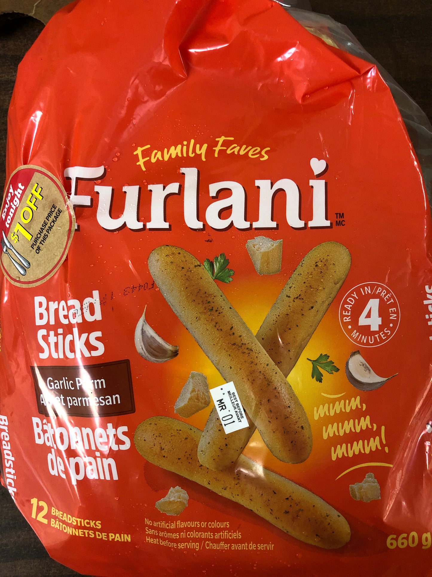 Bread sticks garlic parm 12 ok