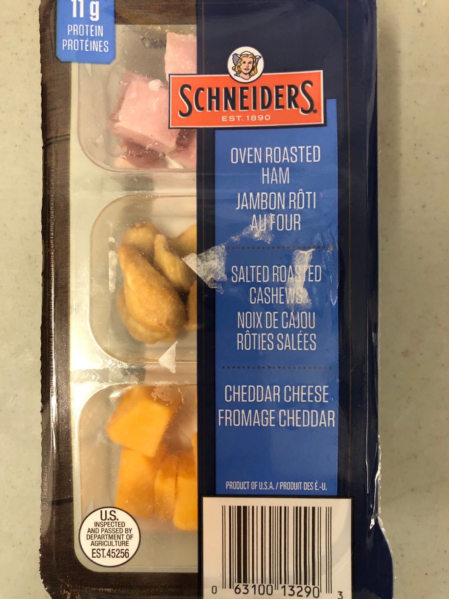 Schneider’s snack, ham, cashew and cheddar cheese 11g