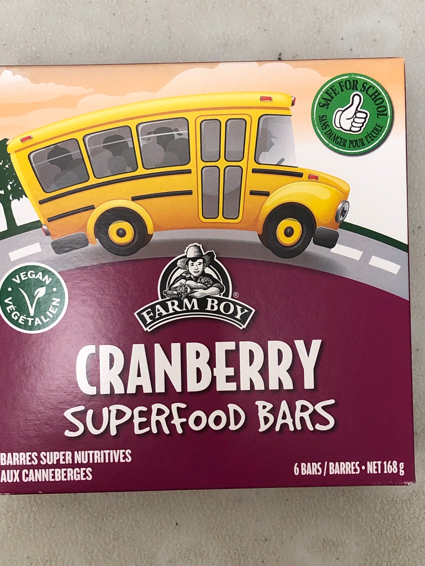 Cranberry superfood bars