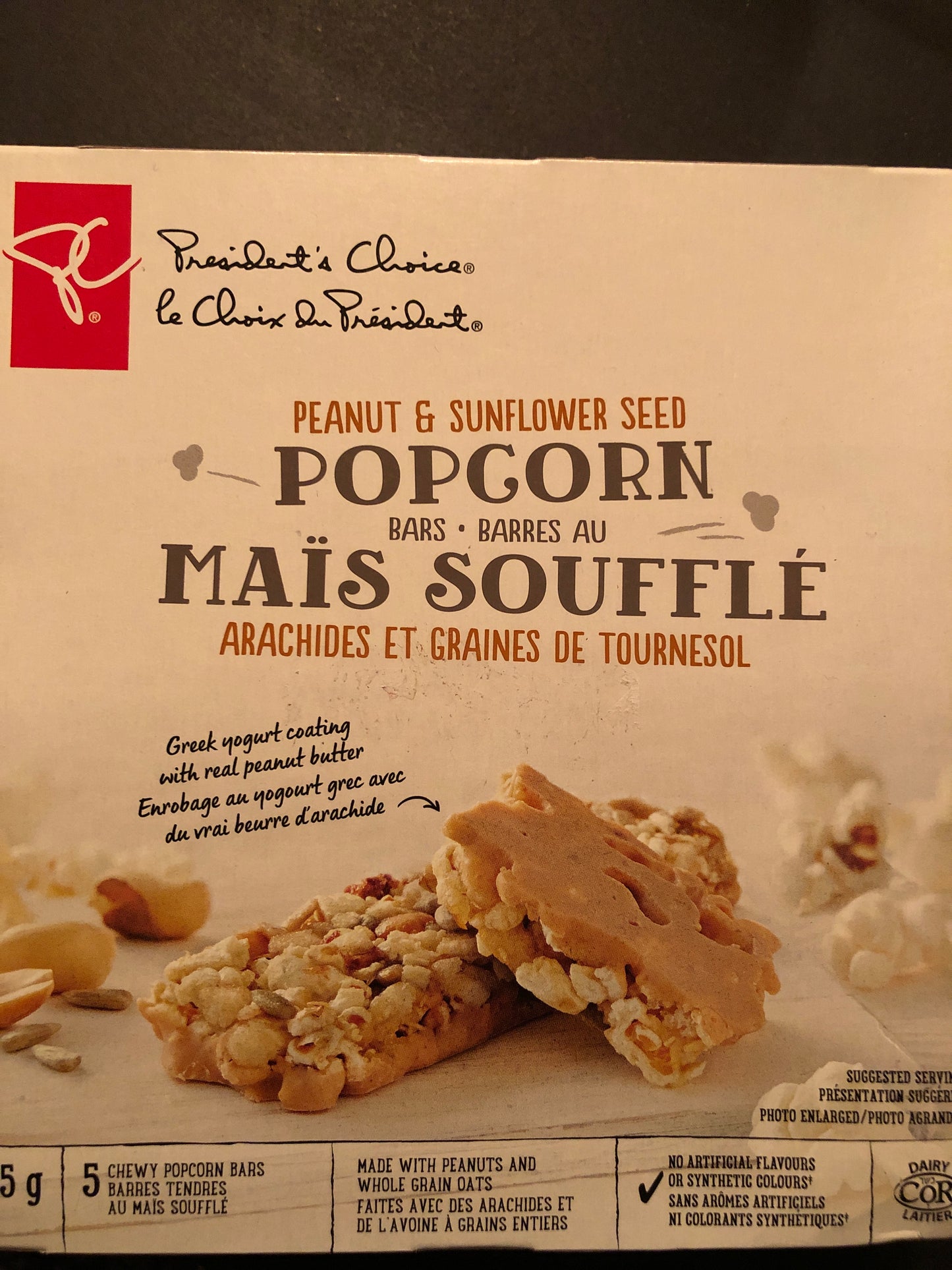 PC popcorn bars