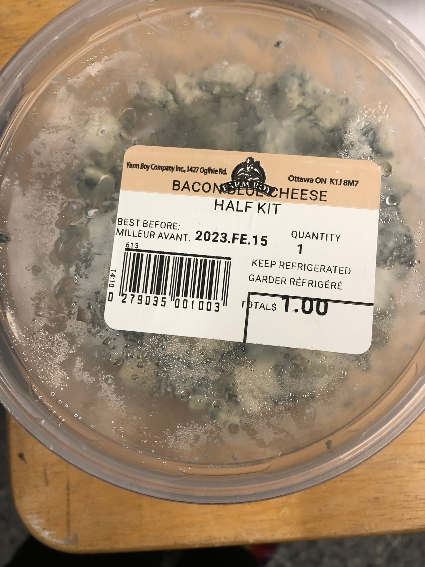 Bacon blue cheese kit