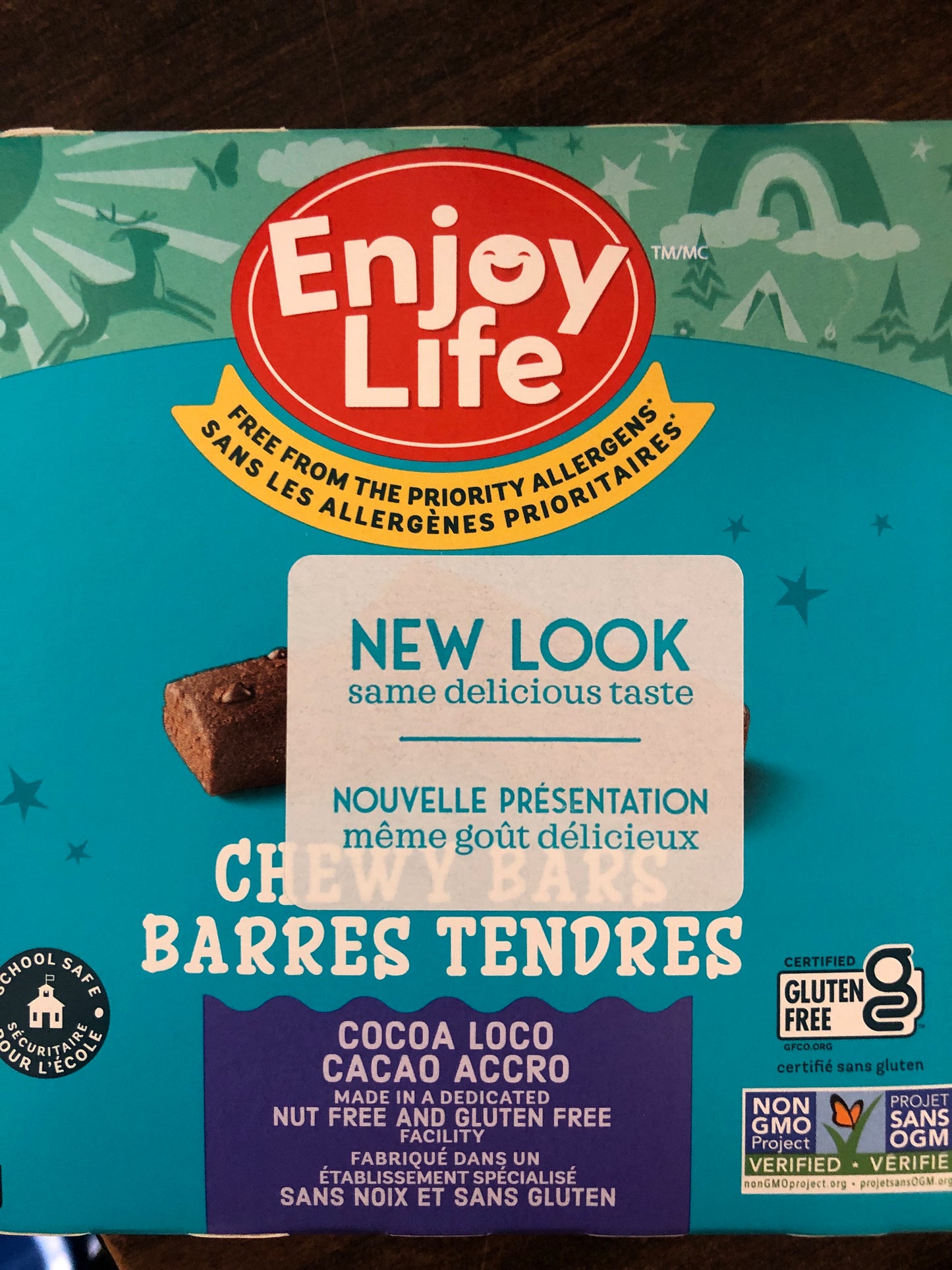 Enjoy Life gluten free- one box per order of ANY snack bars we have