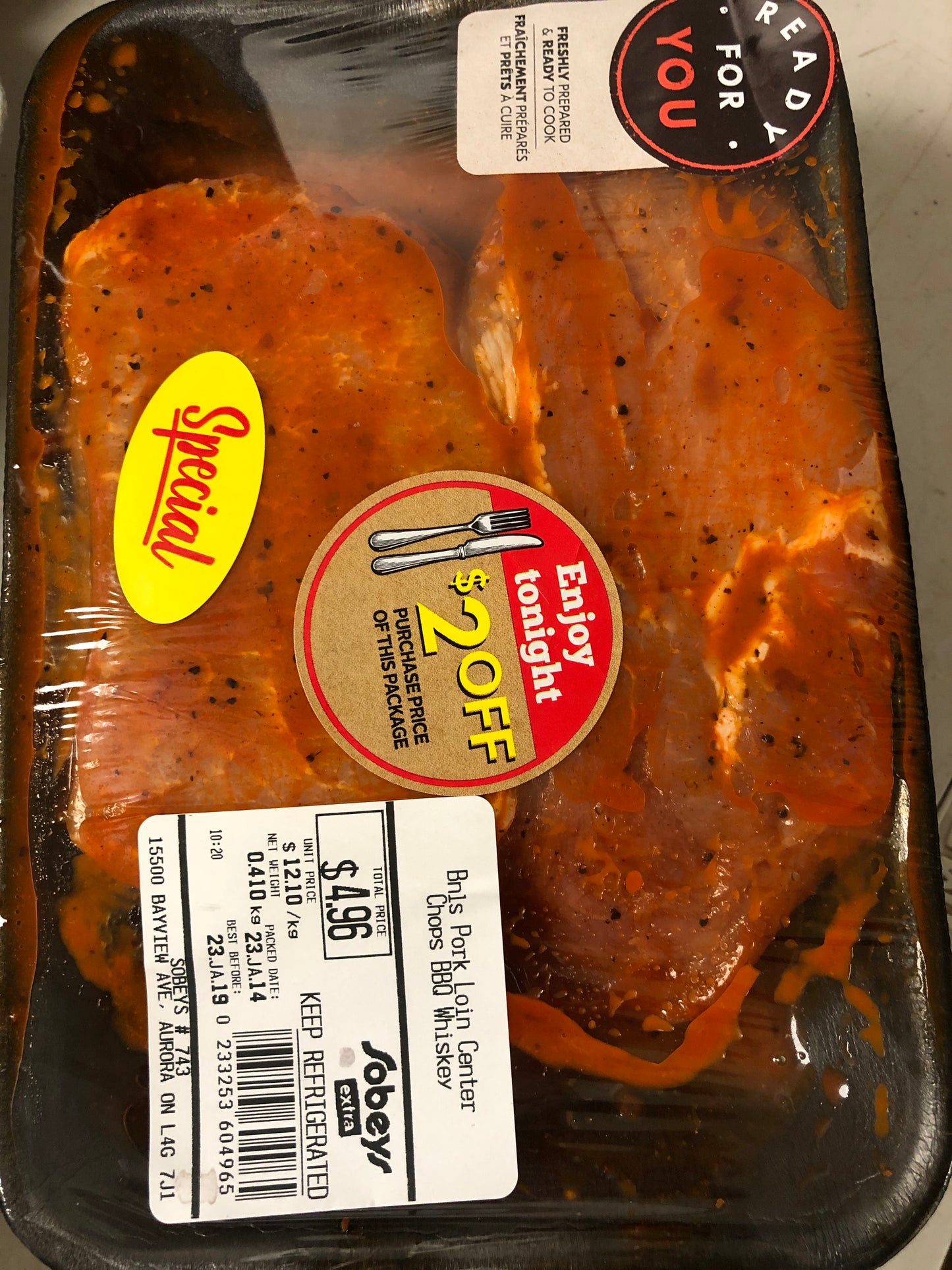 Frozen pork - Limit: one meat for household