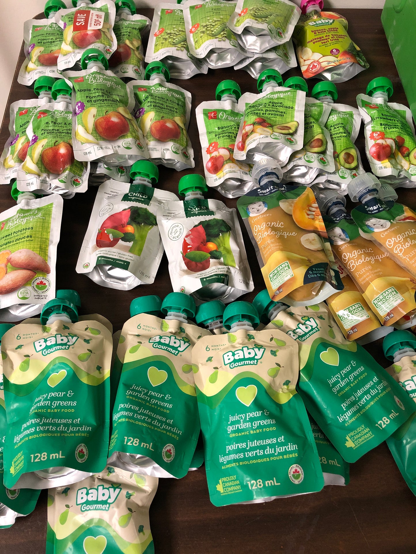 Baby food squeeze bags
