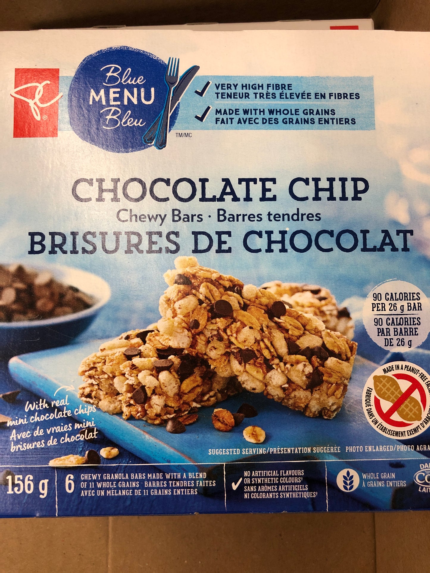 PC Granola Bars- one box per order of ANY snack bars we have